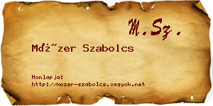Mózer Szabolcs névjegykártya